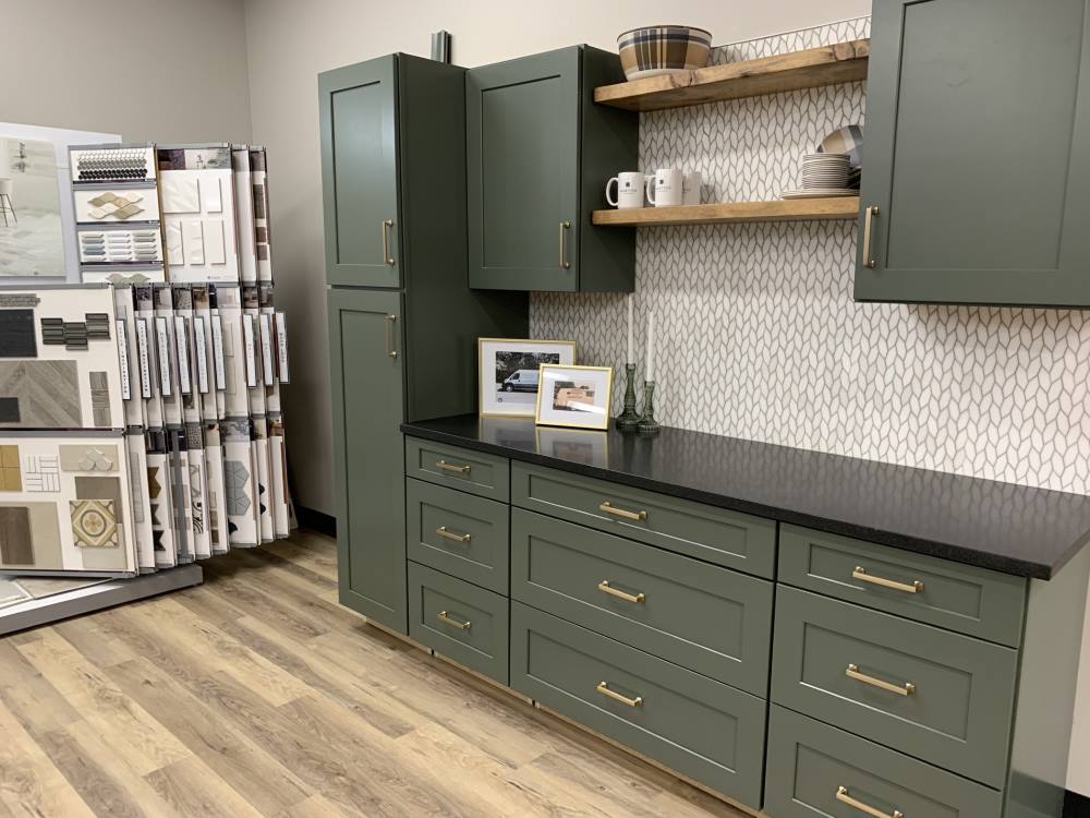 kitchen backsplash custom tile samples in tile showroom in Denver, PA